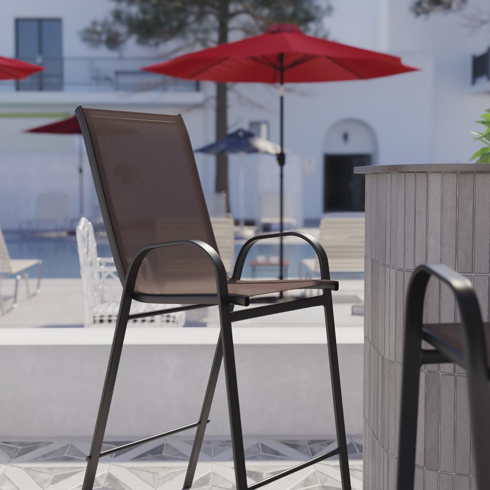 Set of 2 Sling Patio Stools for Commercial and Residential Use. Picture 4