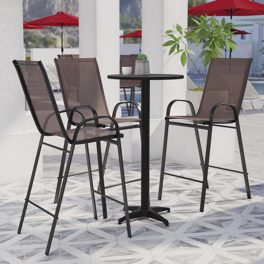 Set of 2 Sling Patio Stools for Commercial and Residential Use. Picture 5