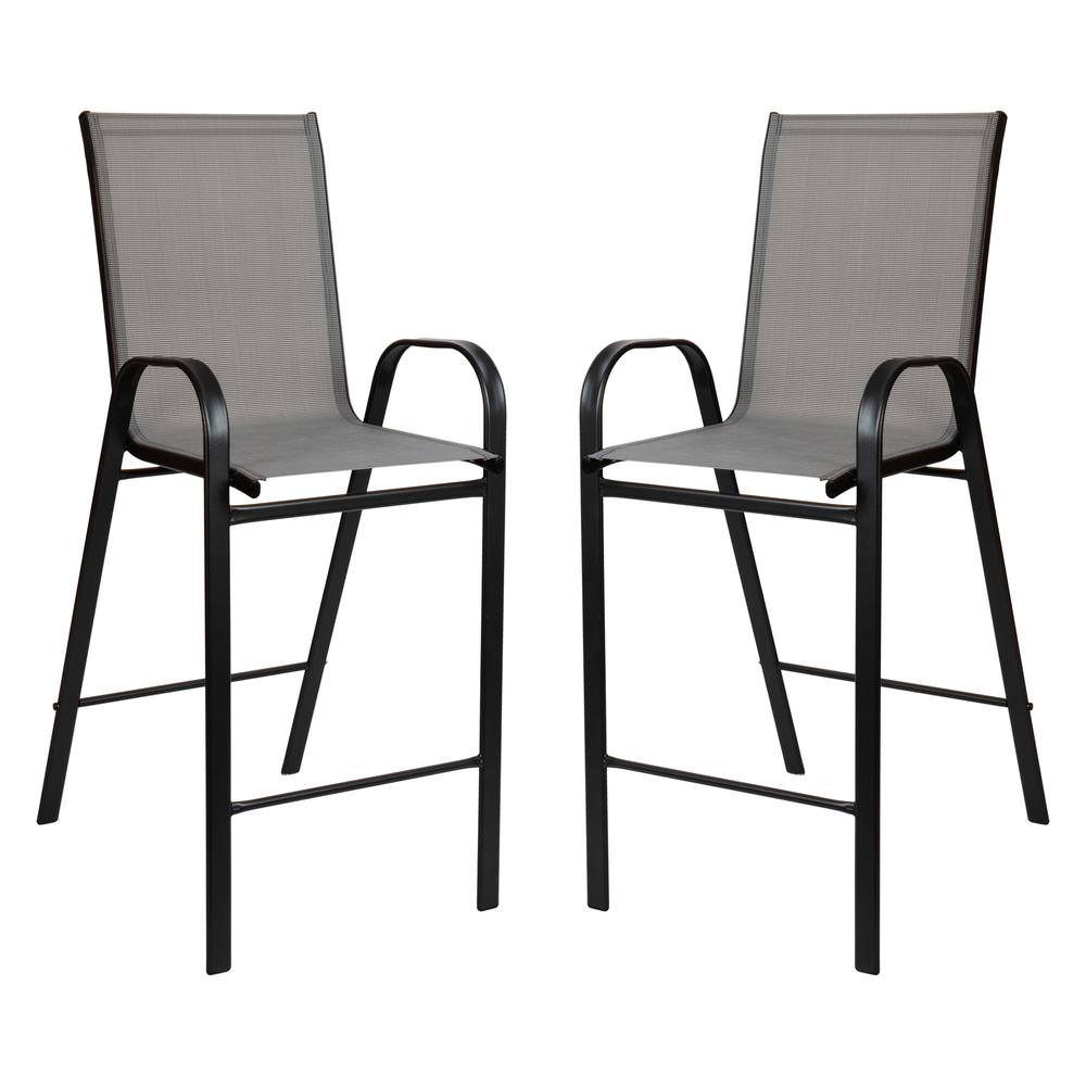 Set of 2 Sling Patio Stools for Commercial and Residential Use. Picture 6