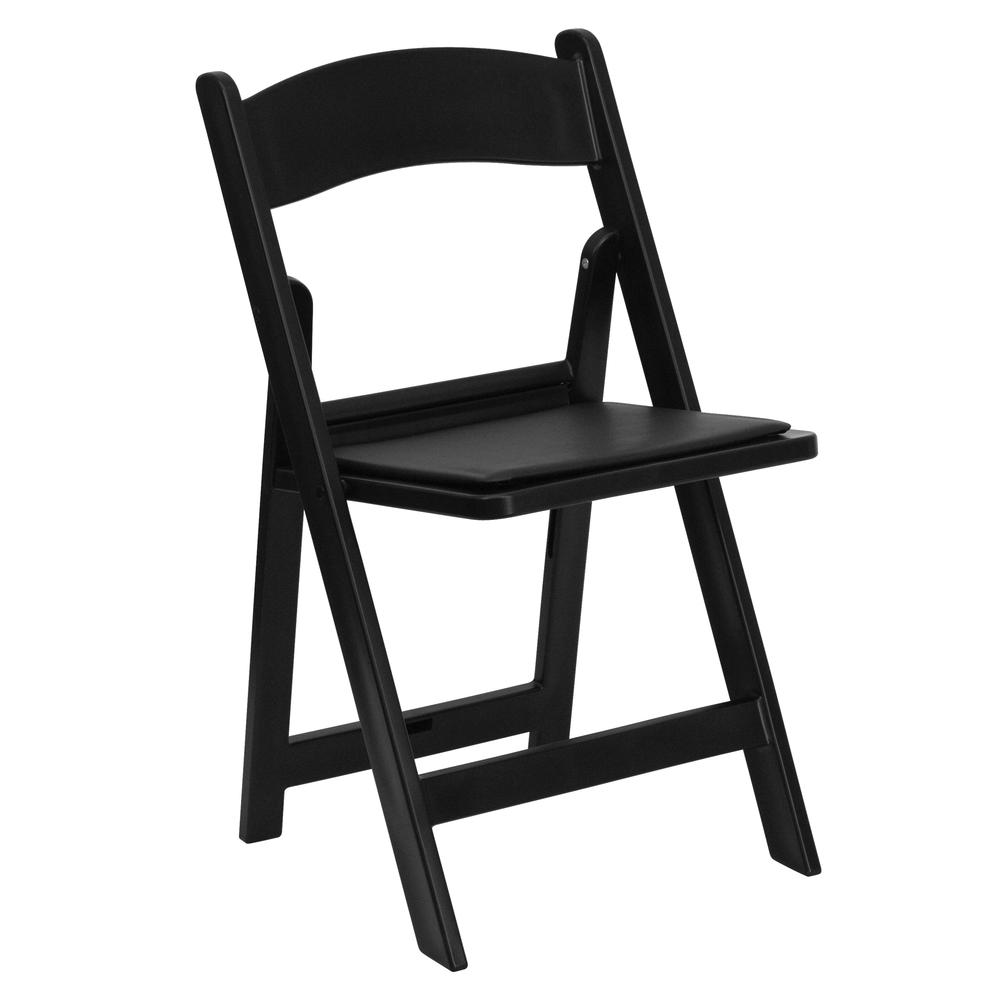 Folding Chair - Black Resin – 1000LB Weight Capacity - Event Chair. Picture 3