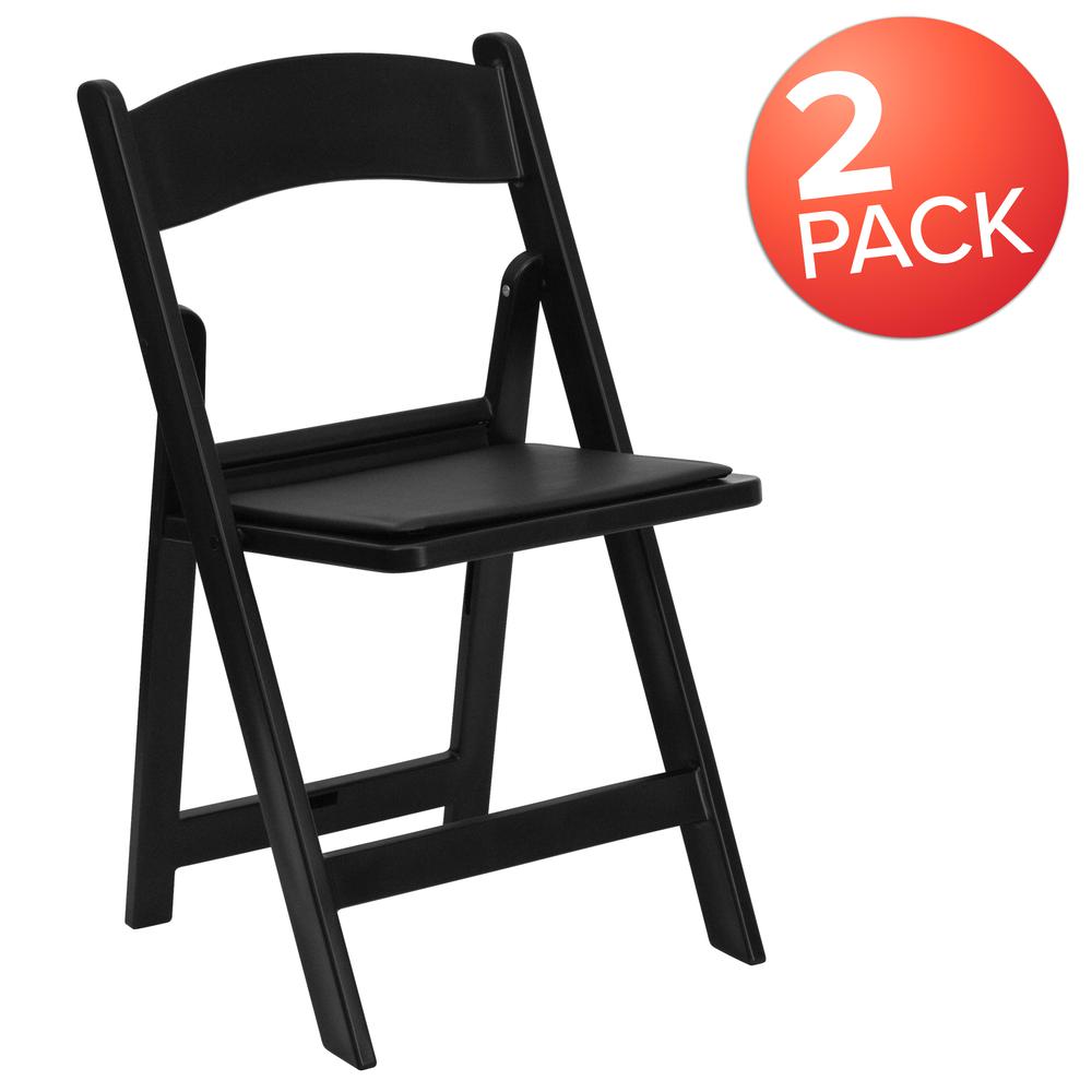 Folding Chair - Black Resin – 1000LB Weight Capacity - Event Chair. Picture 9