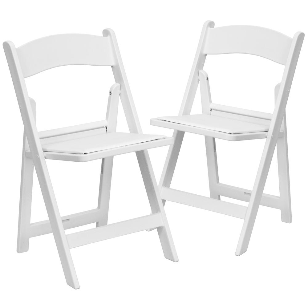 Folding Chair - White Resin – 1000LB Weight Capacity - Event Chair. Picture 1