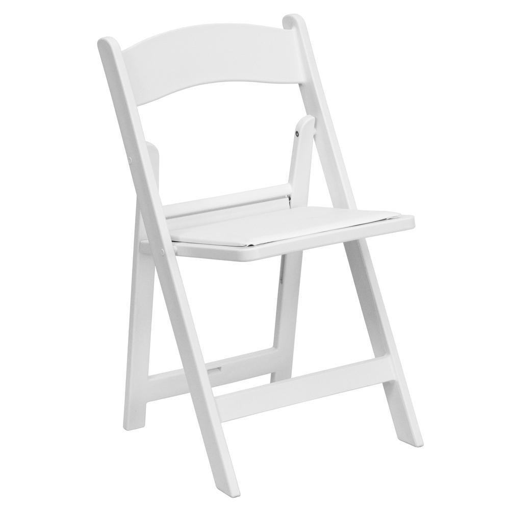 Folding Chair - White Resin – 1000LB Weight Capacity - Event Chair. Picture 3