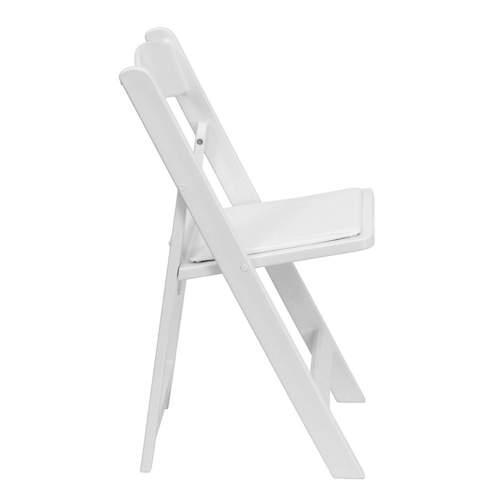 Folding Chair - White Resin – 1000LB Weight Capacity - Event Chair. Picture 4