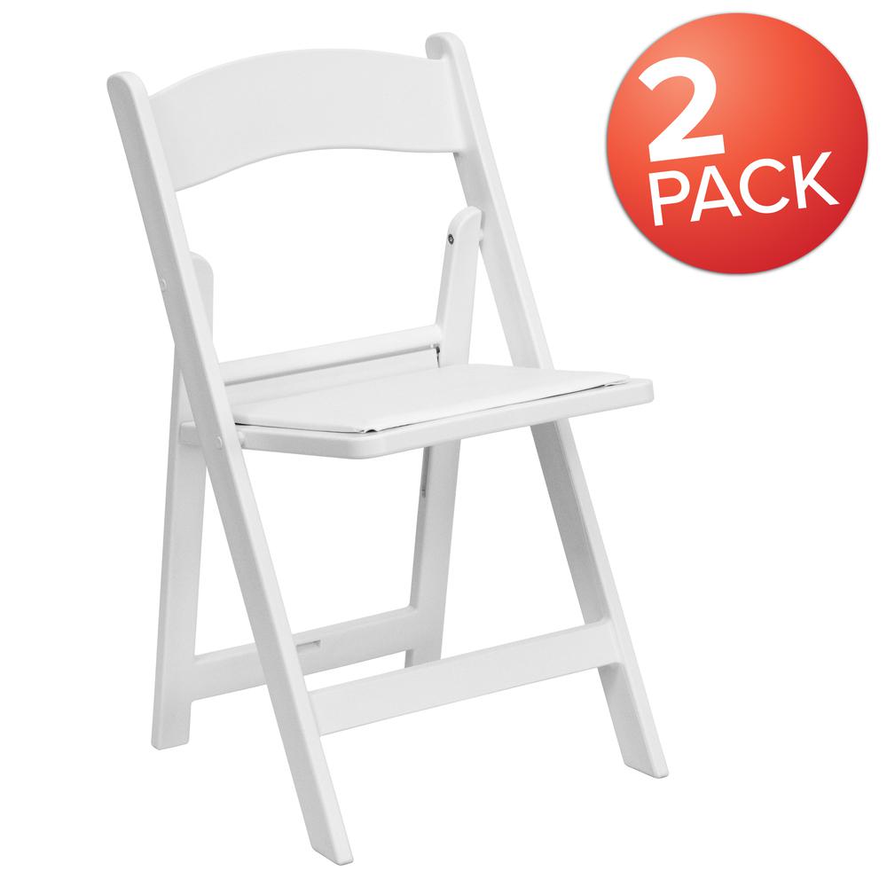 Folding Chair - White Resin – 1000LB Weight Capacity - Event Chair. Picture 9