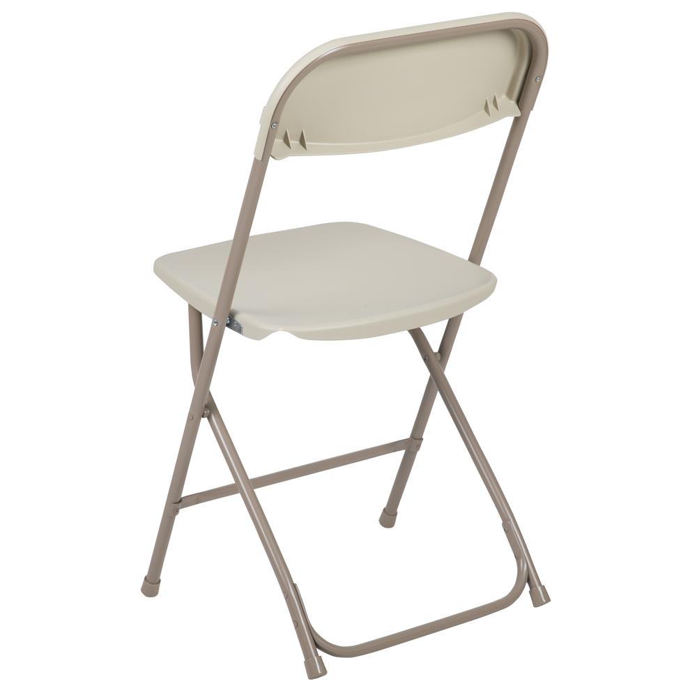 Folding Chair -  - Beige Plastic - 650LB Weight Capacity. Picture 5