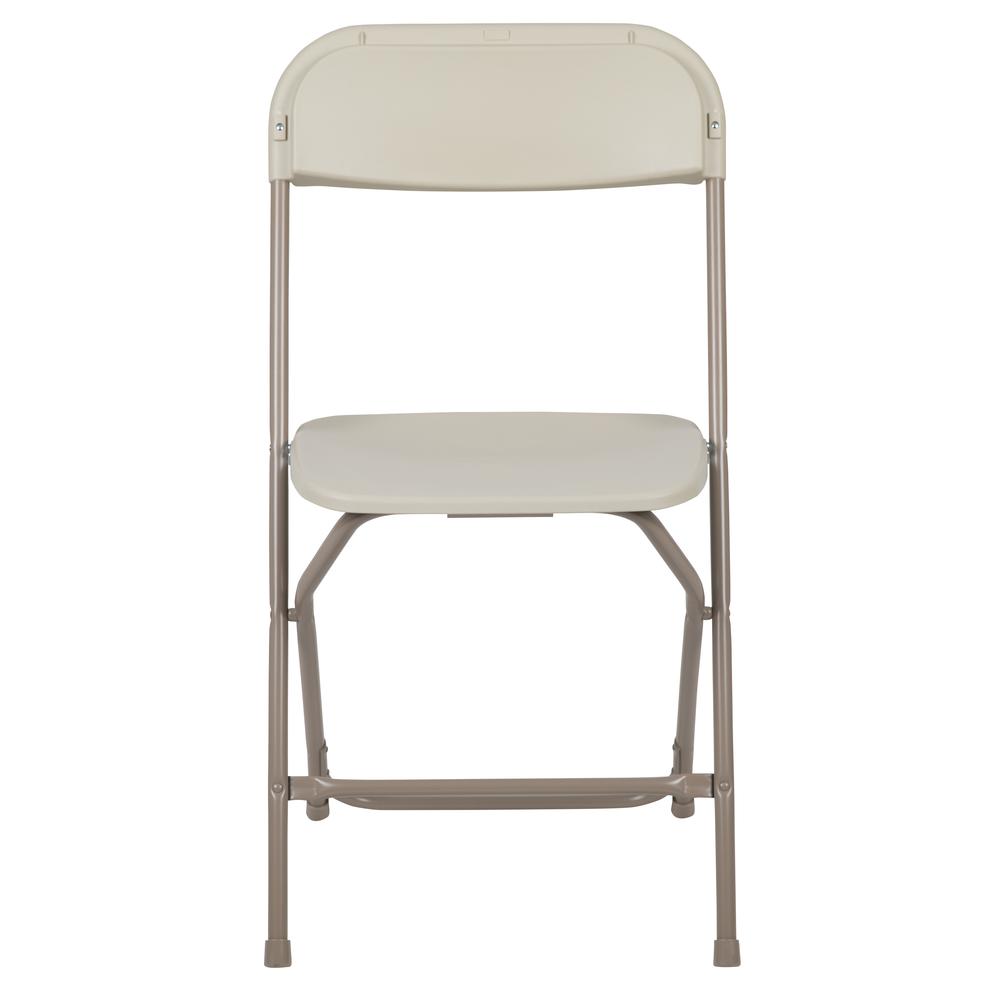 Folding Chair -  - Beige Plastic - 650LB Weight Capacity. Picture 6