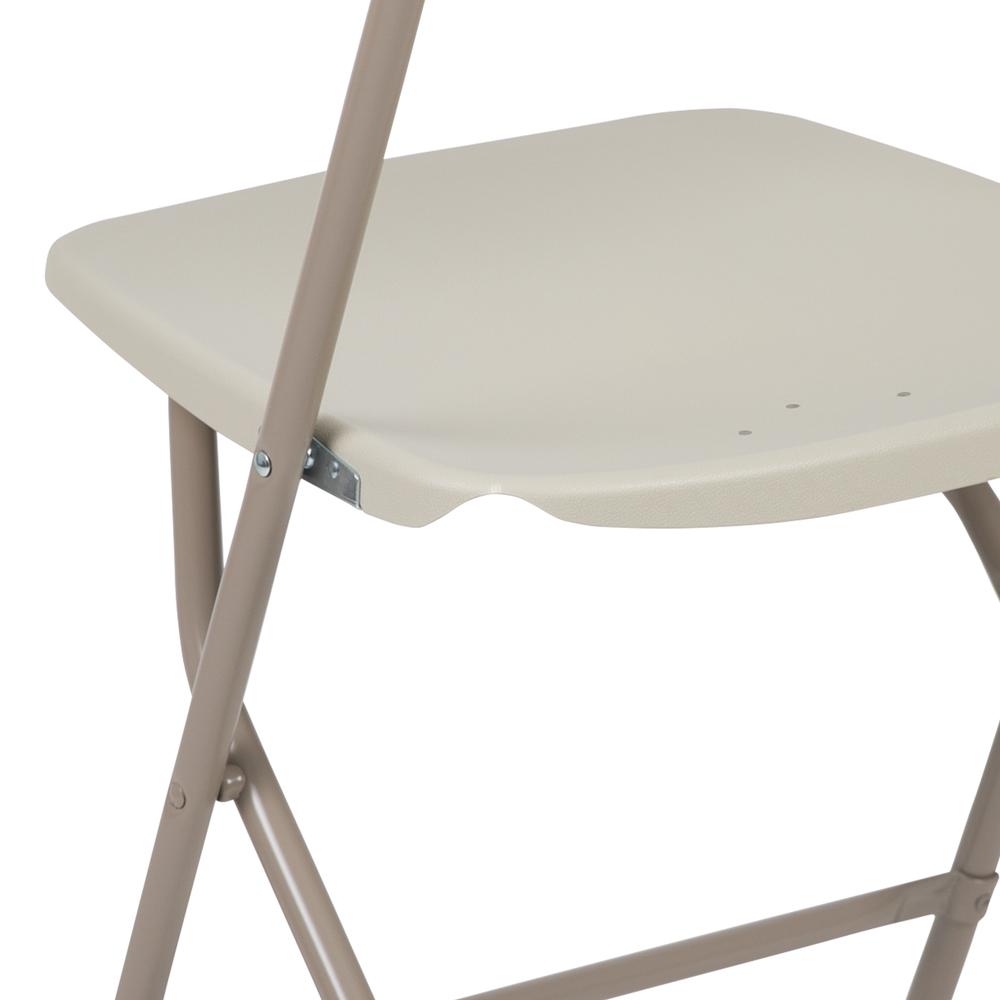Folding Chair -  - Beige Plastic - 650LB Weight Capacity. Picture 9