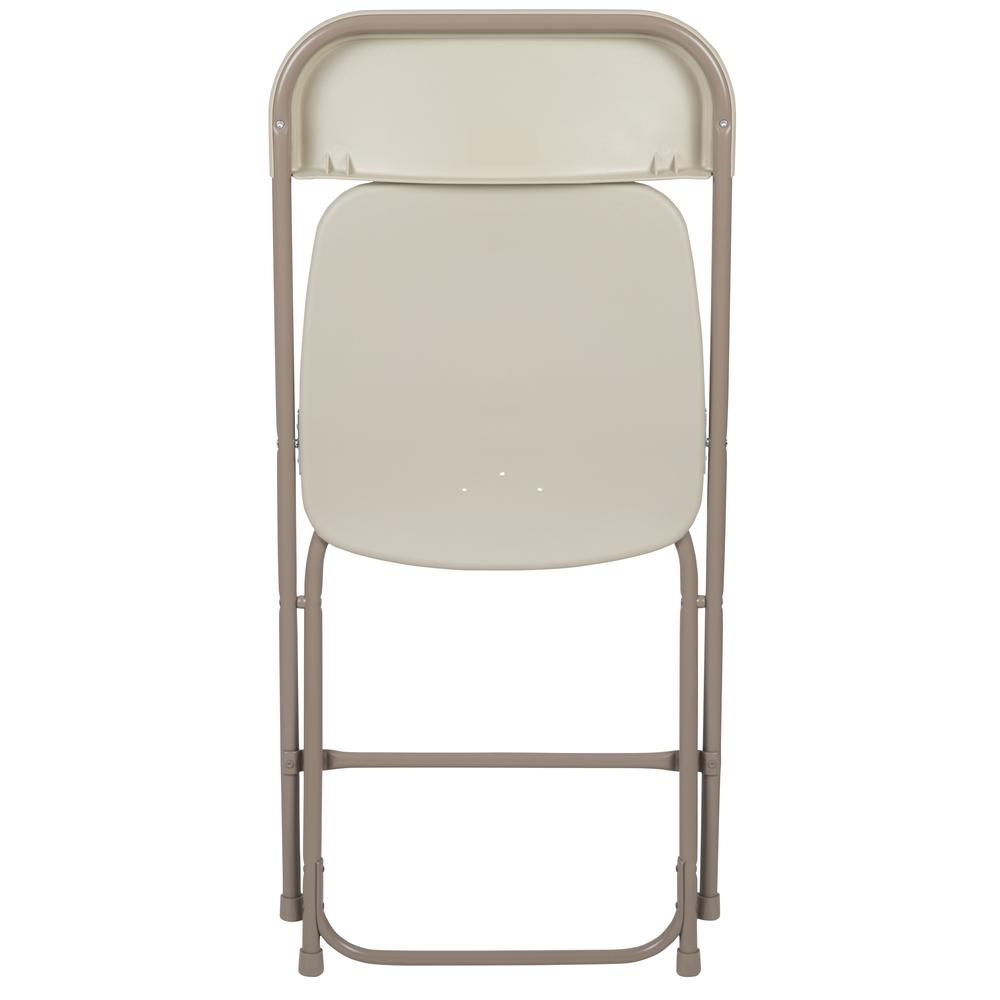 Folding Chair -  - Beige Plastic - 650LB Weight Capacity. Picture 10
