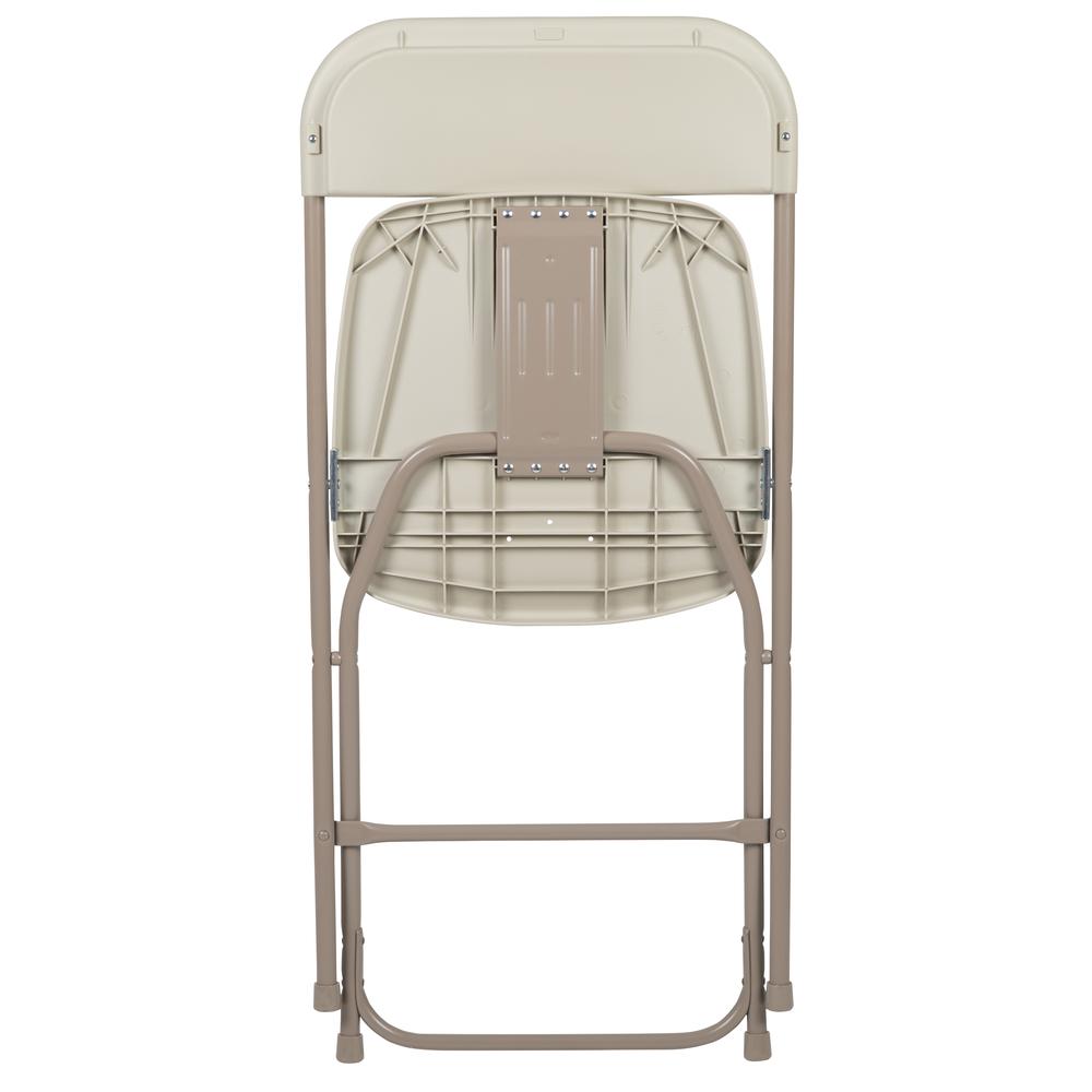 Folding Chair -  - Beige Plastic - 650LB Weight Capacity. Picture 11