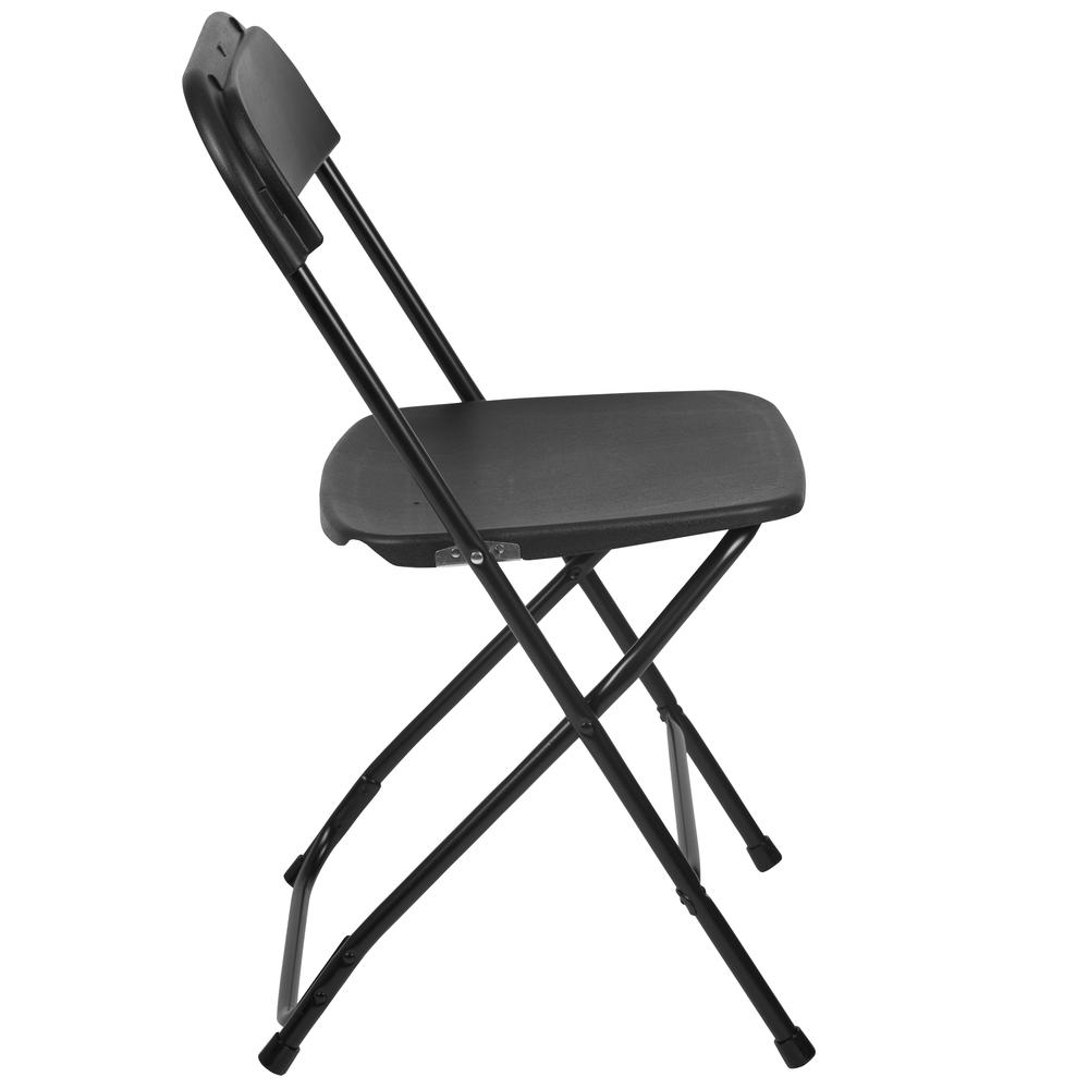 Folding Chair -  - Black Plastic - 650LB Weight Capacity. Picture 4