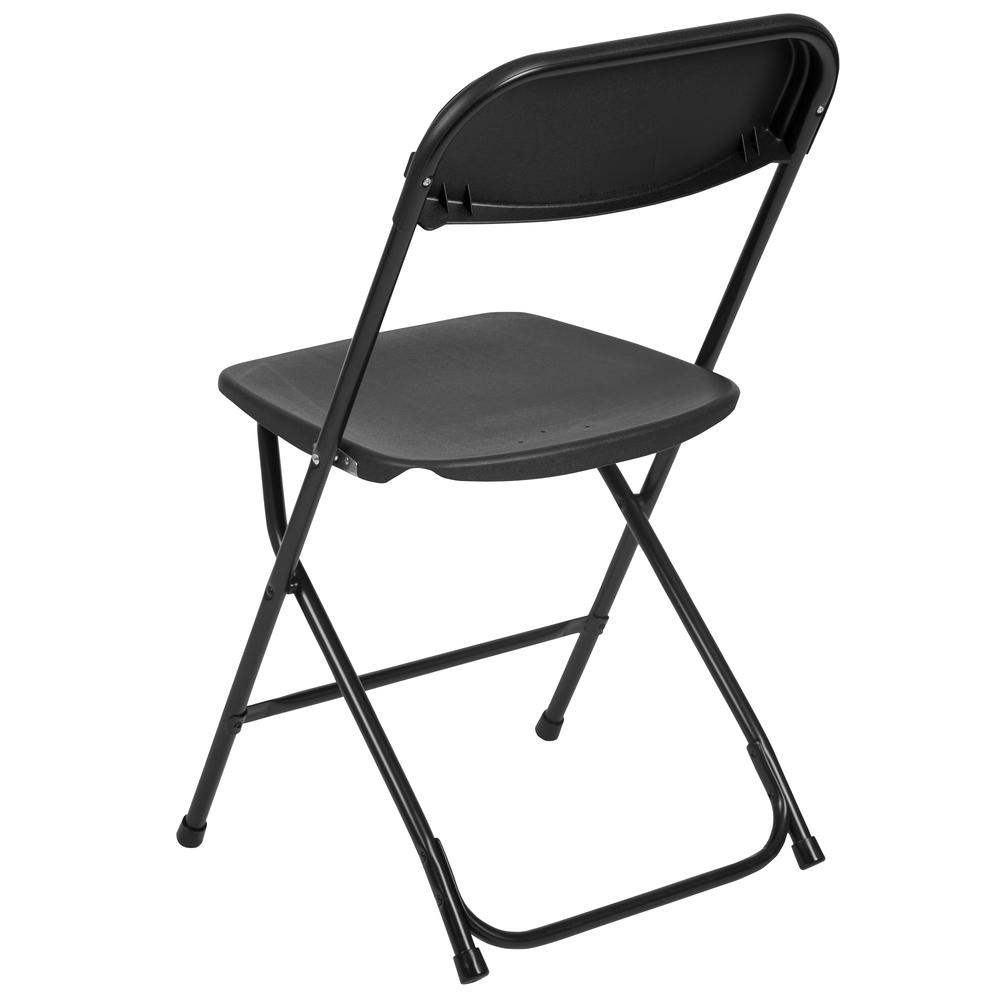 Folding Chair -  - Black Plastic - 650LB Weight Capacity. Picture 5