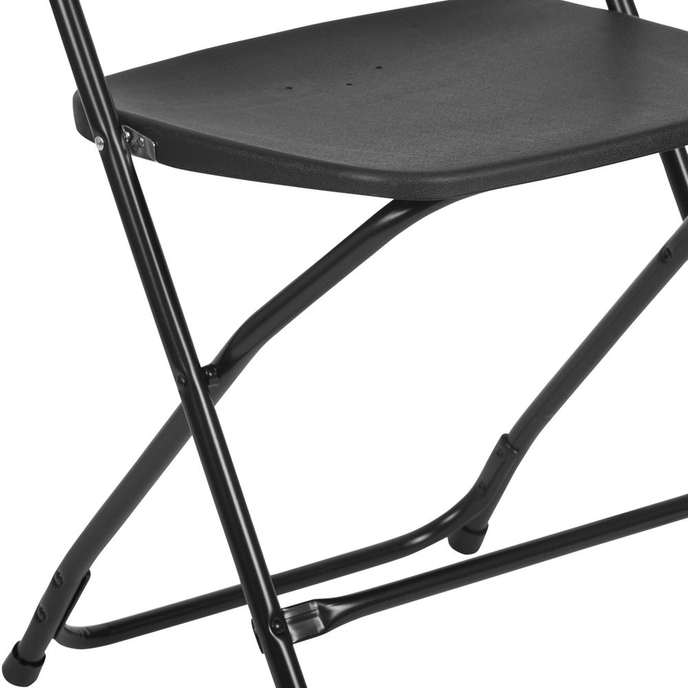 Folding Chair -  - Black Plastic - 650LB Weight Capacity. Picture 8