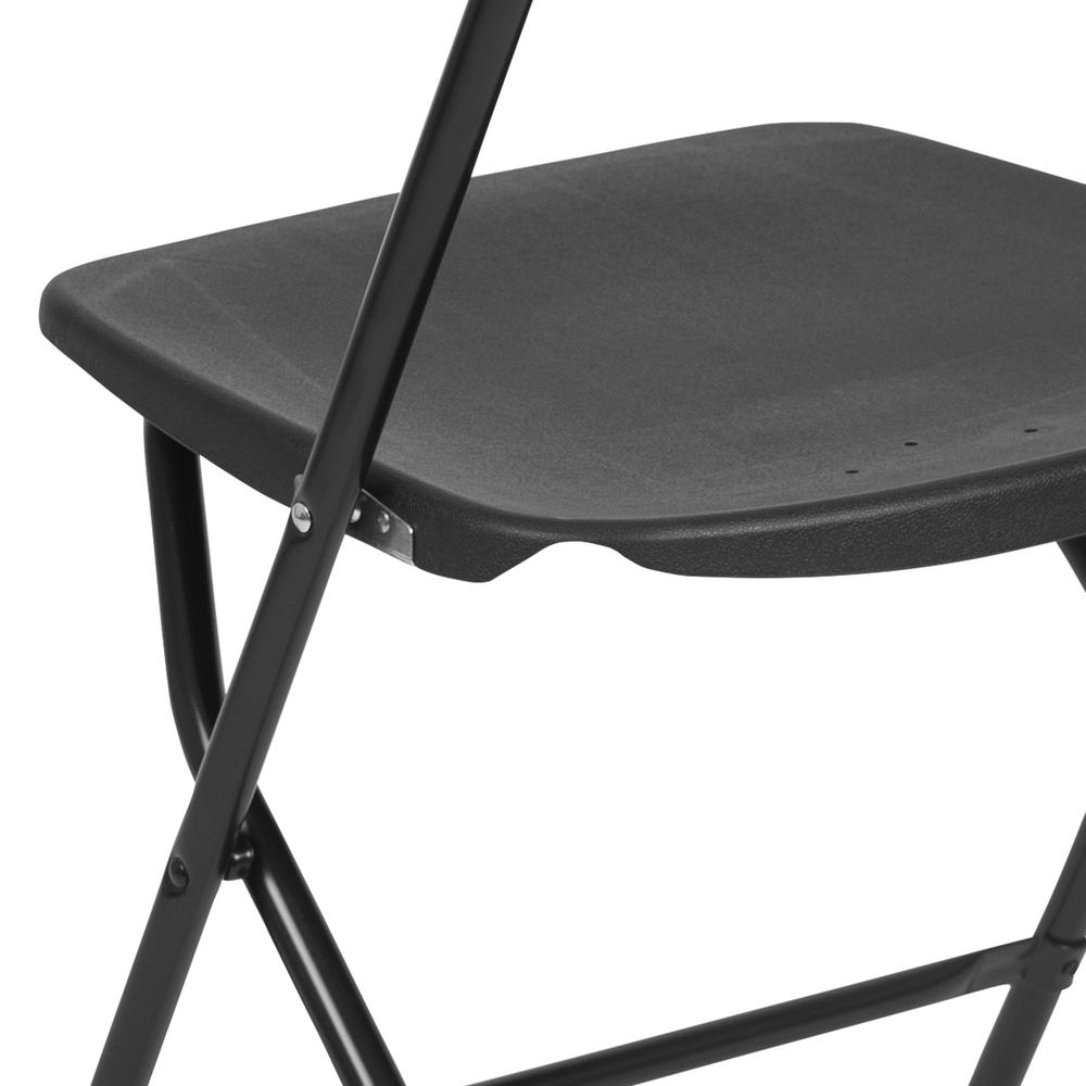 Folding Chair -  - Black Plastic - 650LB Weight Capacity. Picture 9