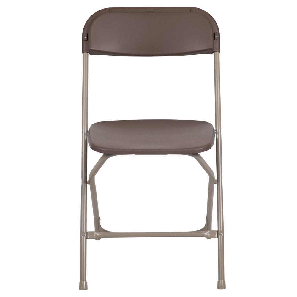 Folding Chair -  - Brown Plastic - 650LB Weight Capacity. Picture 6