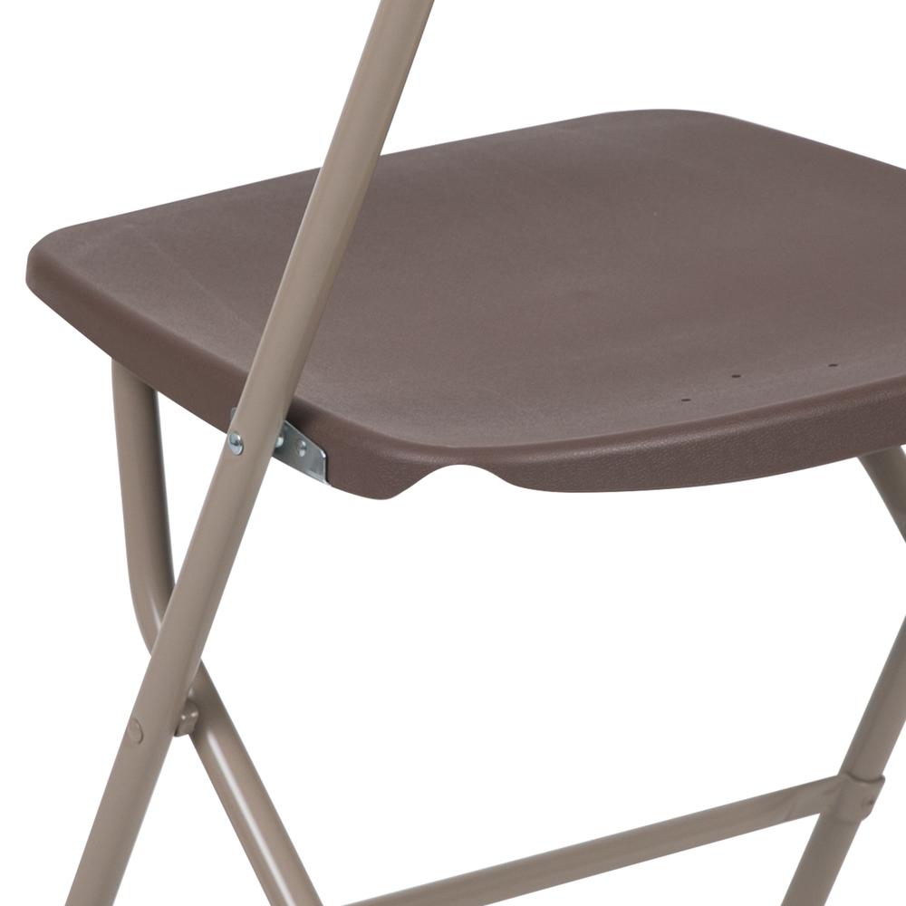 Folding Chair -  - Brown Plastic - 650LB Weight Capacity. Picture 9