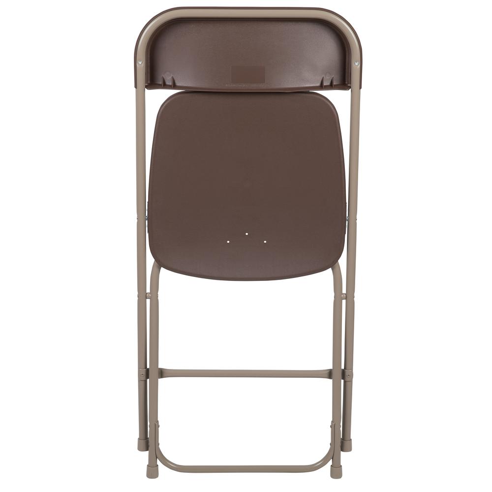 Folding Chair -  - Brown Plastic - 650LB Weight Capacity. Picture 10