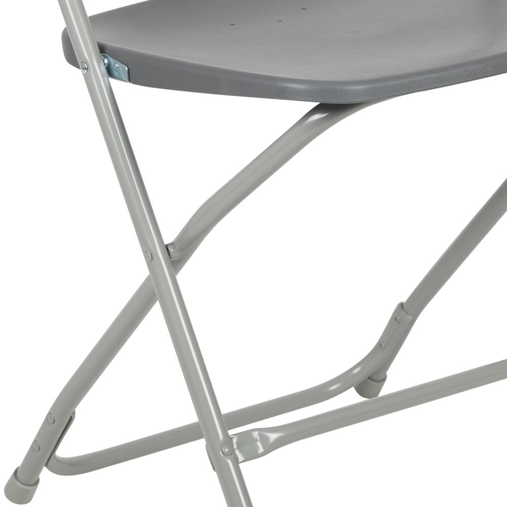 Folding Chair -  - Grey Plastic - 650LB Weight Capacity. Picture 8
