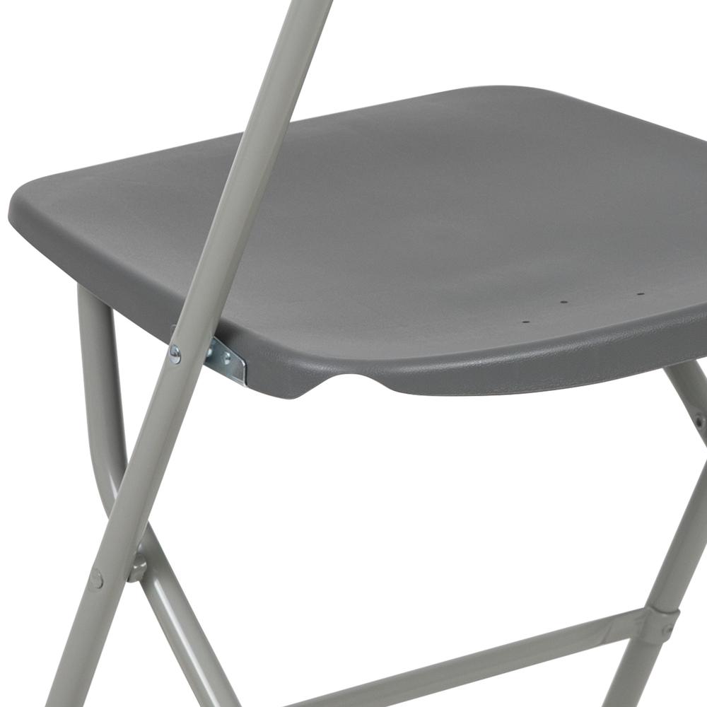Folding Chair -  - Grey Plastic - 650LB Weight Capacity. Picture 9