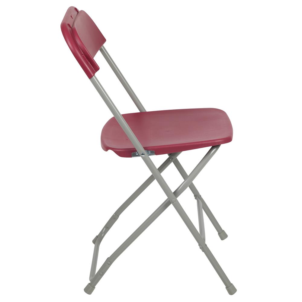 Folding Chair -  - Red Plastic - 650LB Weight Capacity. Picture 4