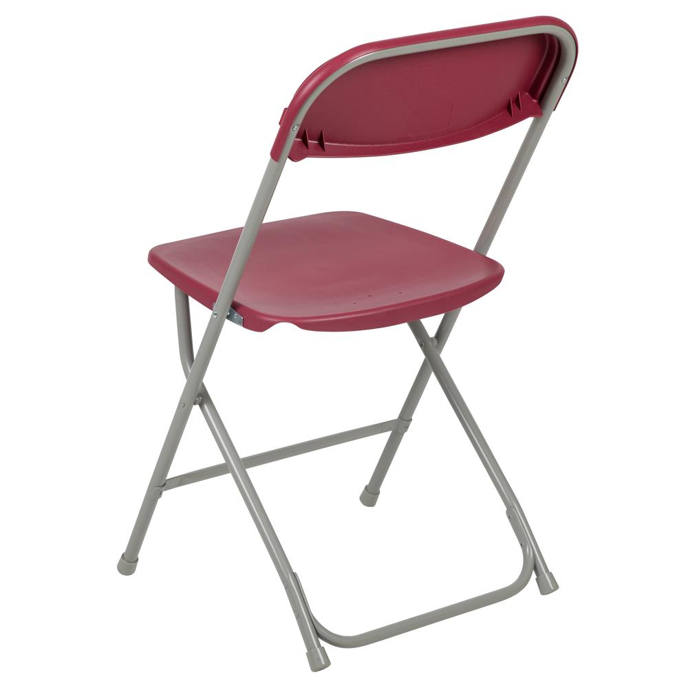Folding Chair -  - Red Plastic - 650LB Weight Capacity. Picture 5