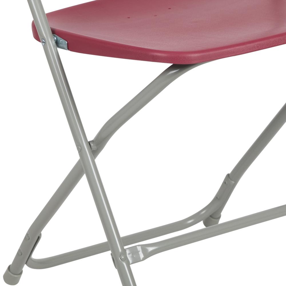 Folding Chair -  - Red Plastic - 650LB Weight Capacity. Picture 8