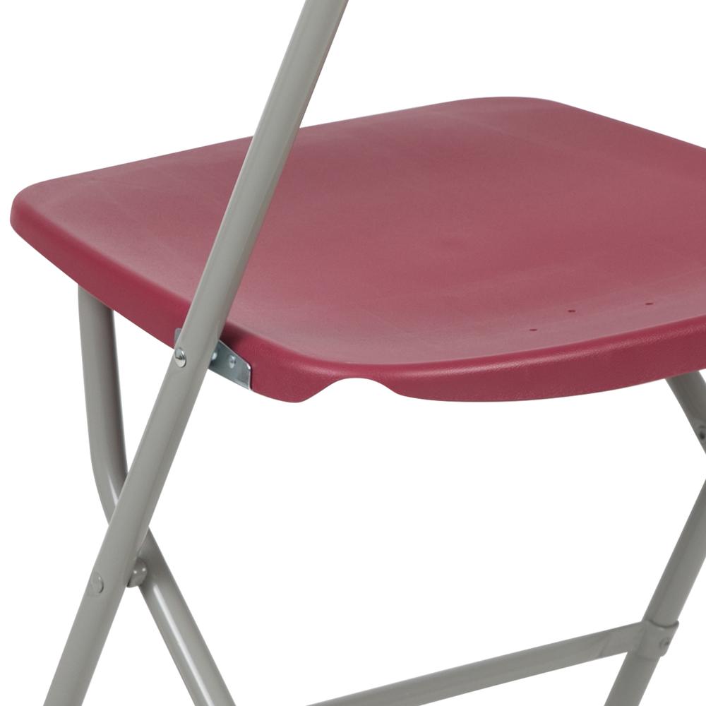 Folding Chair -  - Red Plastic - 650LB Weight Capacity. Picture 9