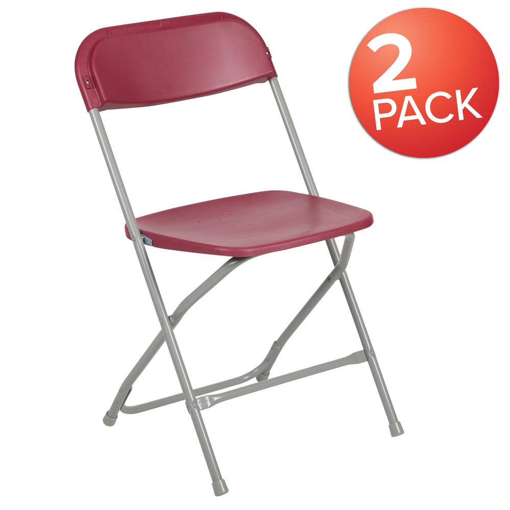 Folding Chair -  - Red Plastic - 650LB Weight Capacity. Picture 13