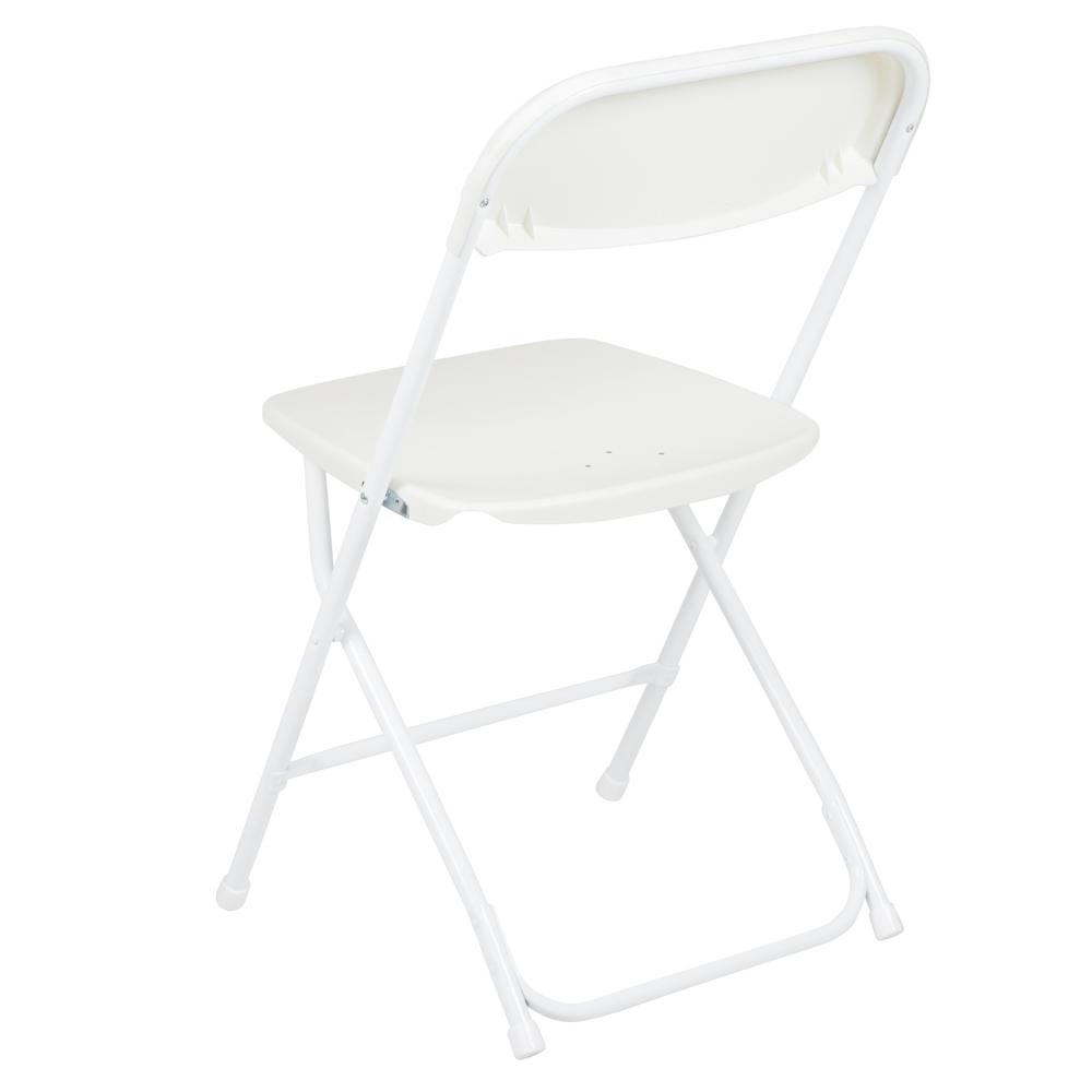 Plastic Folding Chair White - 2 Pack 650LB Weight Capacity. Picture 5