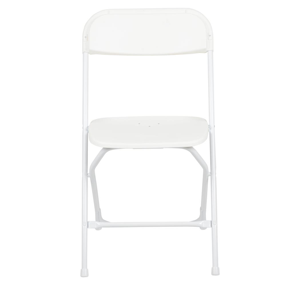 Plastic Folding Chair White - 2 Pack 650LB Weight Capacity. Picture 6