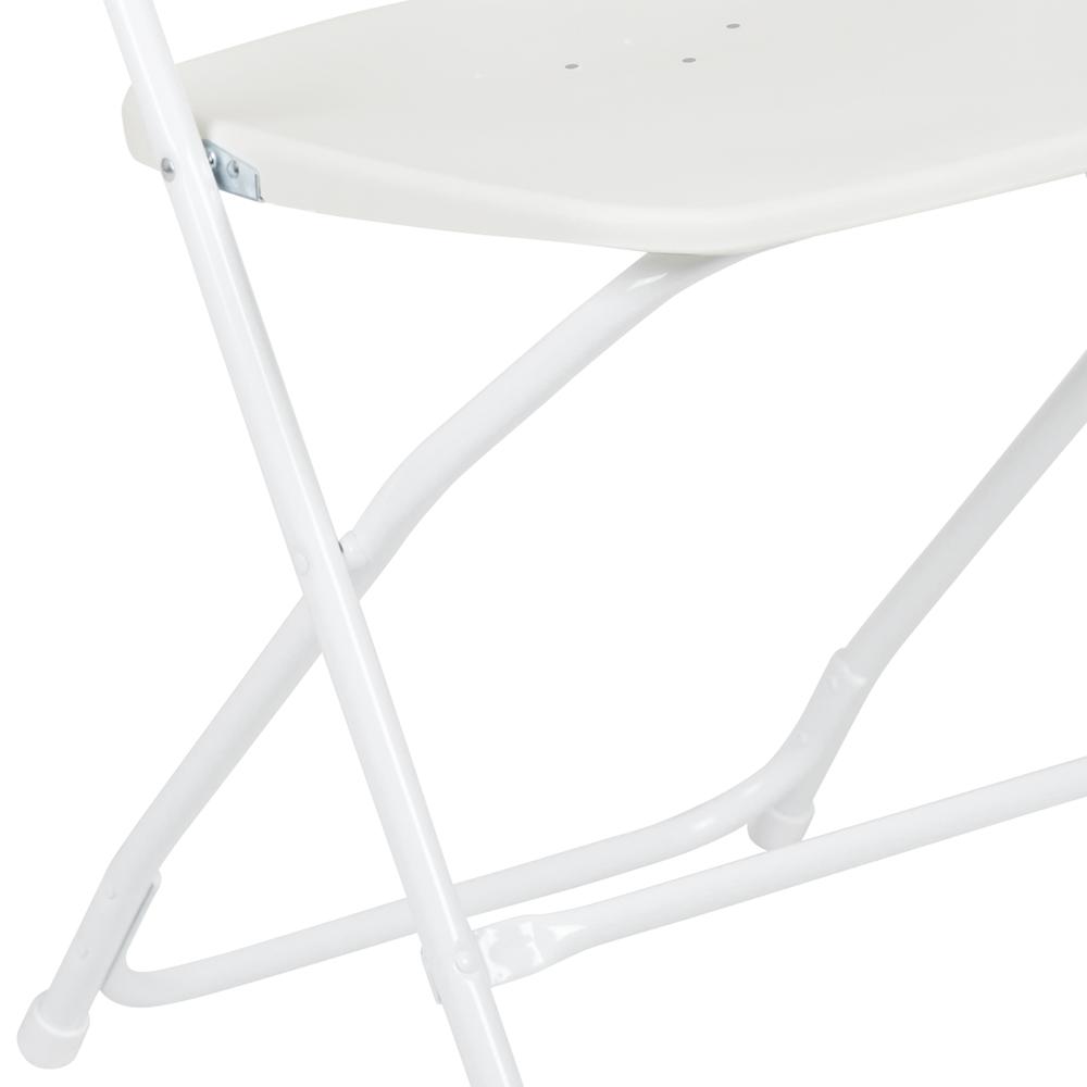 Plastic Folding Chair White - 2 Pack 650LB Weight Capacity. Picture 8