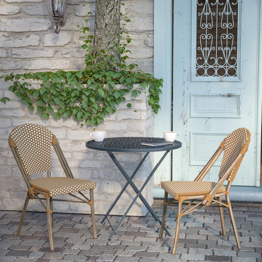 Classic Commercial Grade Indoor/Outdoor French Bistro Chair, Set of 2. Picture 4