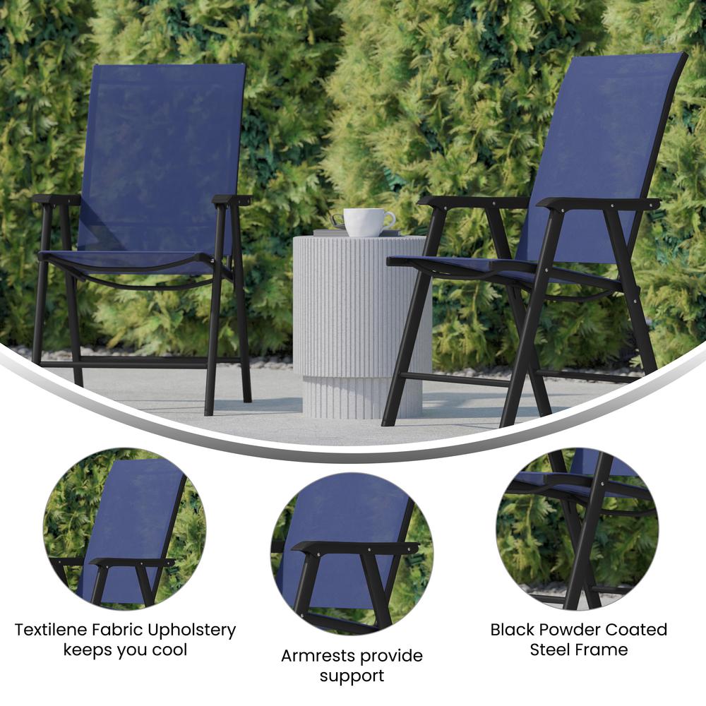 Set of 2 Modern Patio Folding Chairs. Picture 8