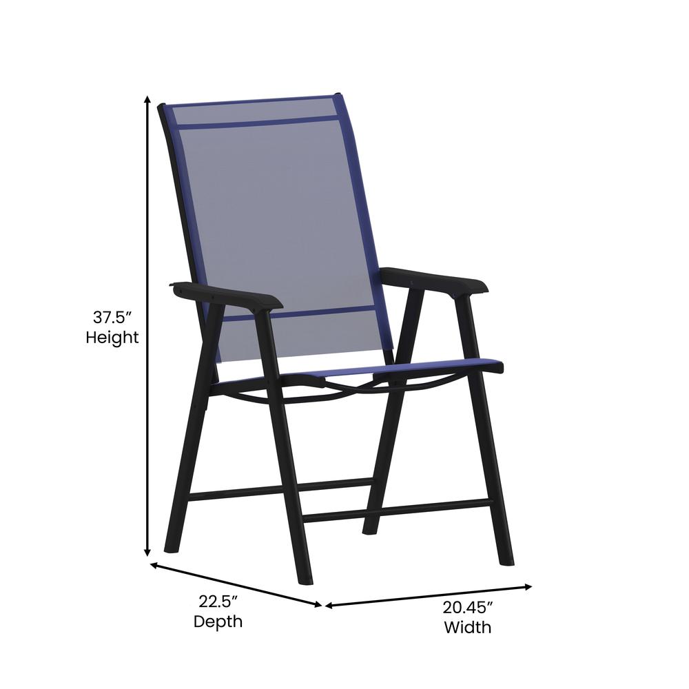 Set of 2 Modern Patio Folding Chairs. Picture 9