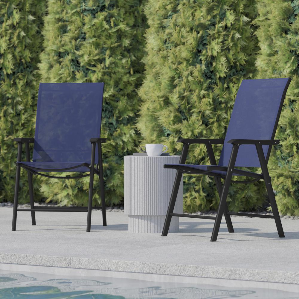 Set of 2 Modern Patio Folding Chairs. Picture 4