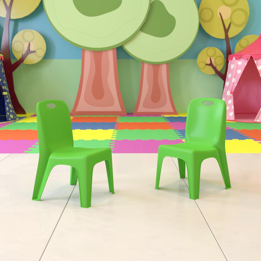 Set of 2 Stacking Preschool and Kindergarten Student Chairs. Picture 4