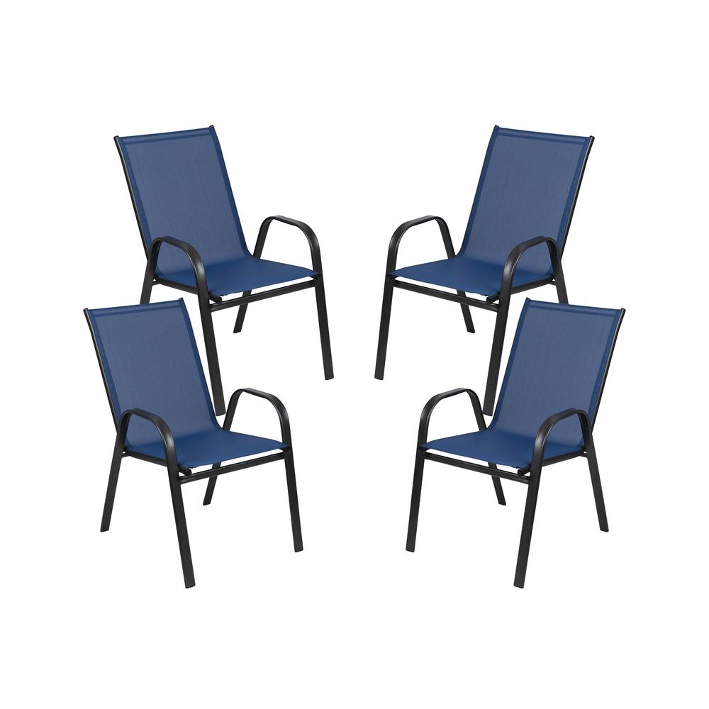 Set of 4 Sling Patio Chairs for Restaurant and Residential Outdoor Spaces. Picture 6