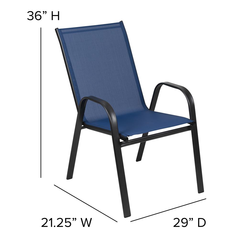 Set of 4 Sling Patio Chairs for Restaurant and Residential Outdoor Spaces. Picture 9