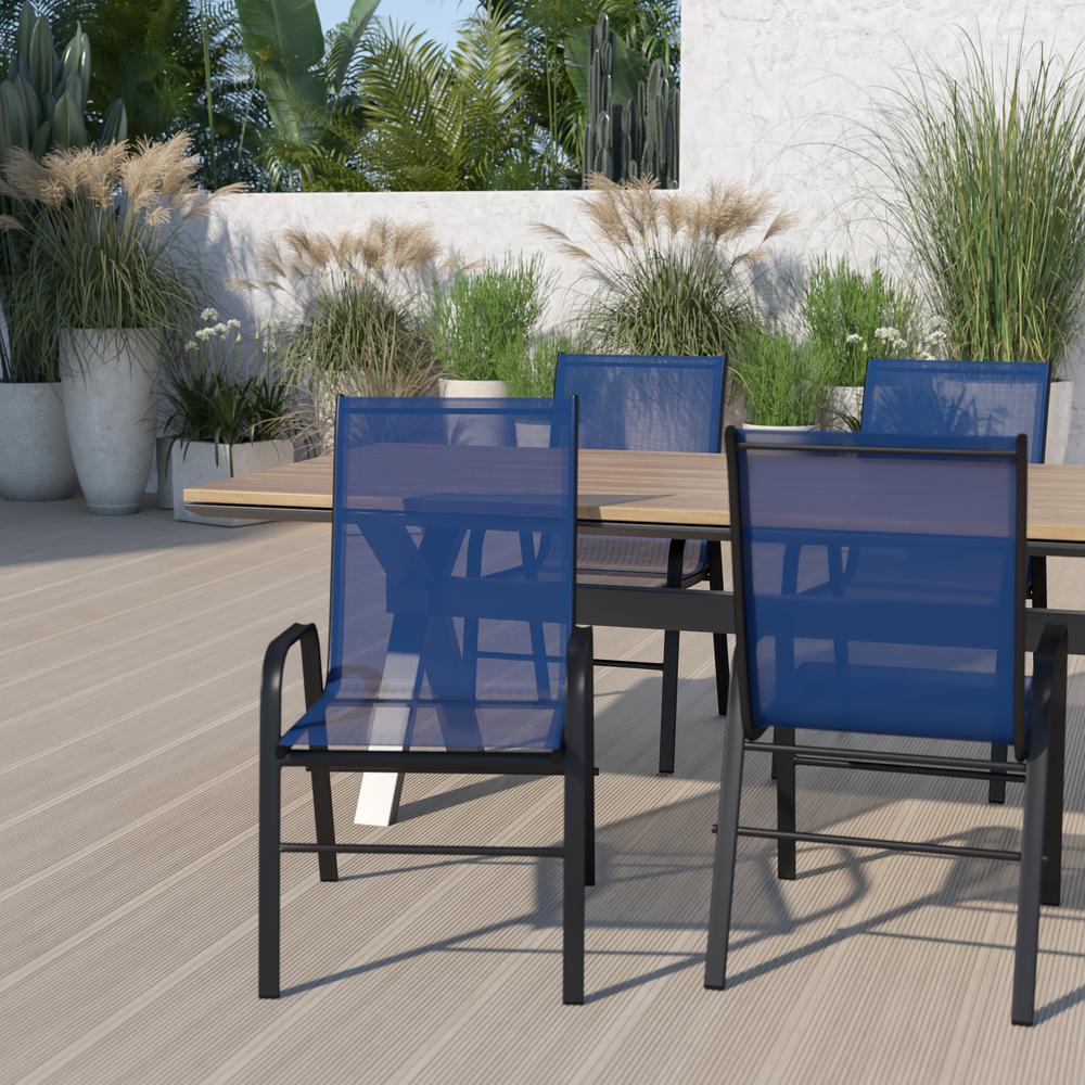 Set of 4 Sling Patio Chairs for Restaurant and Residential Outdoor Spaces. Picture 4