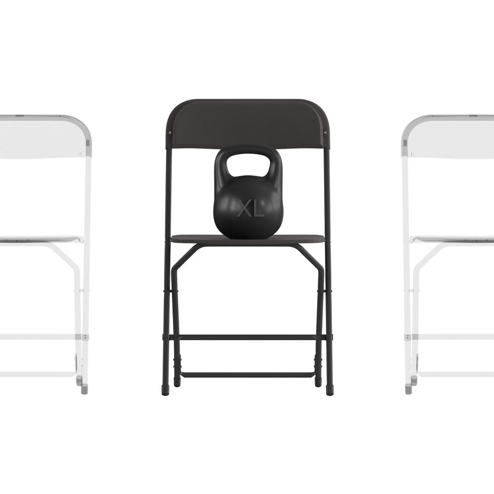 Multi-Use Versatile Commercial Big and Tall Folding Plastic Chairs - Set of 4. Picture 2