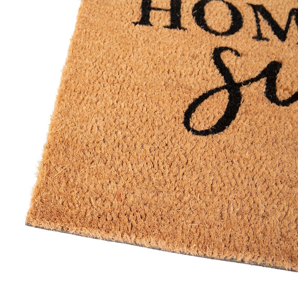 18" x 30" Natural Coir Doormat with Black Home Sweet Home Message. Picture 2