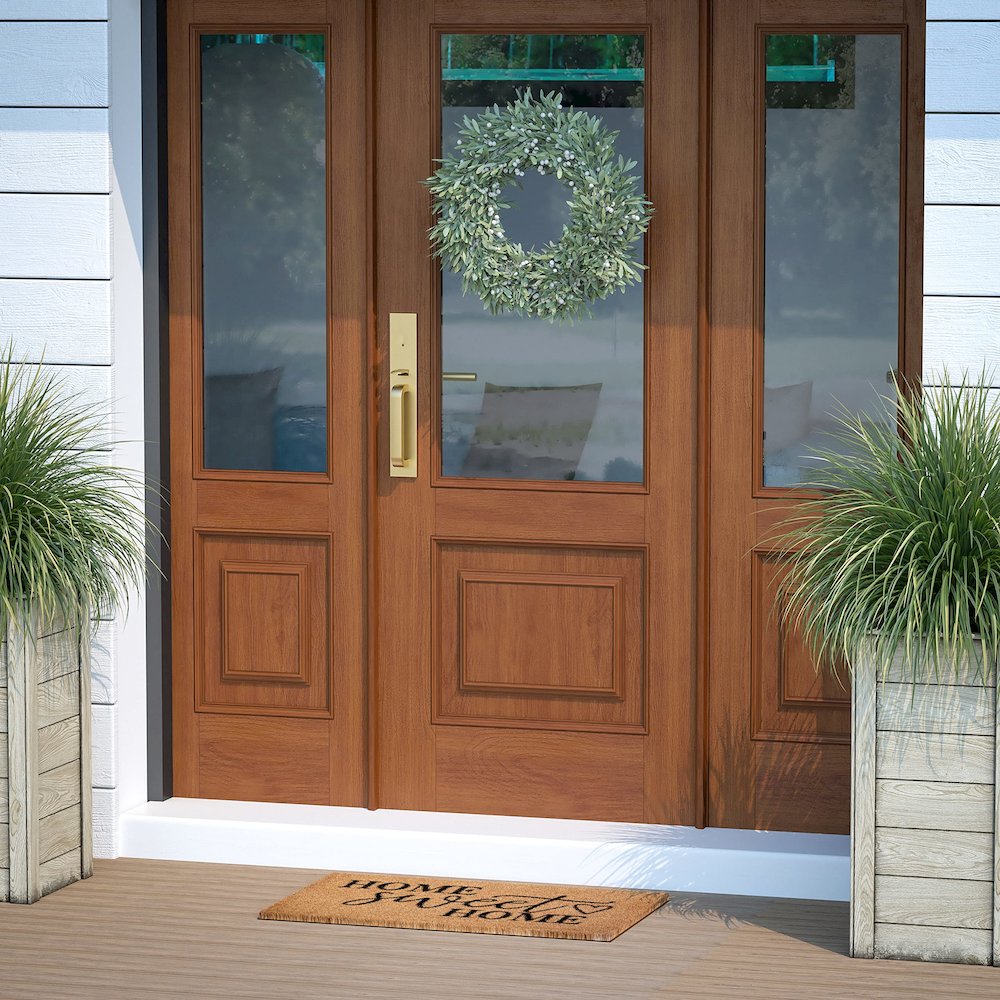 18" x 30" Natural Coir Doormat with Black Home Sweet Home Message. Picture 8