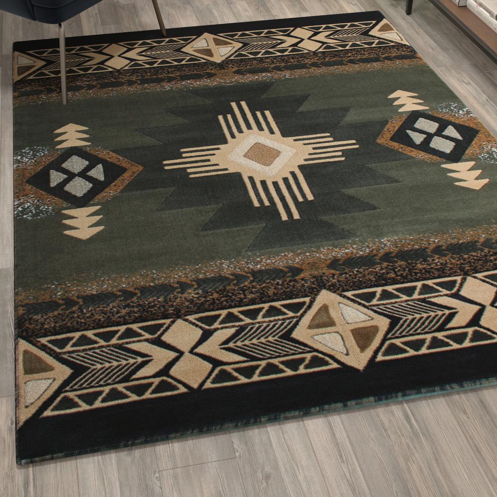 Southwestern Style 2' x 3' Area Rug for Indoor Use. Picture 6