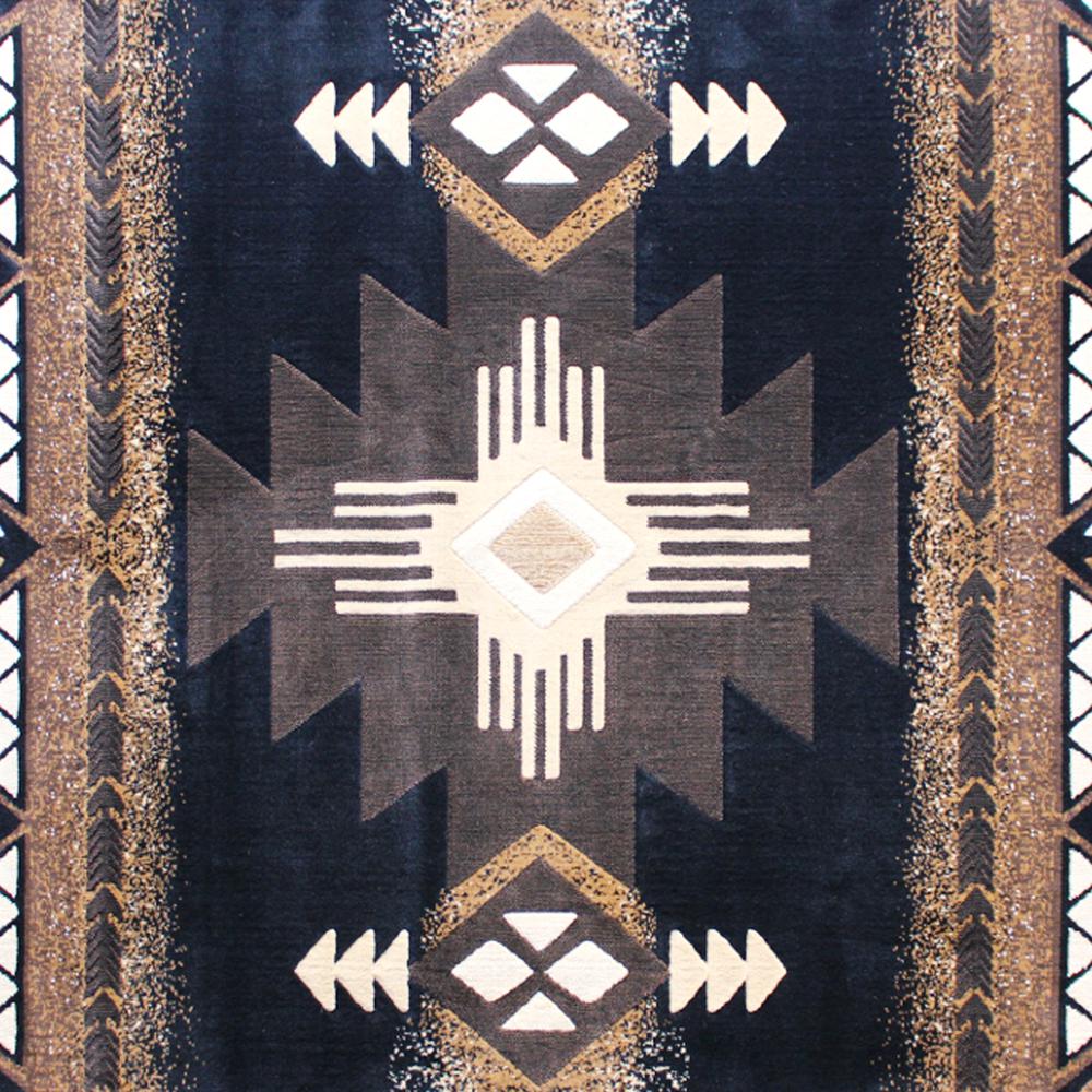 5' x 7' Black Traditional Southwestern Area Rug - Olefin Fibers. Picture 7