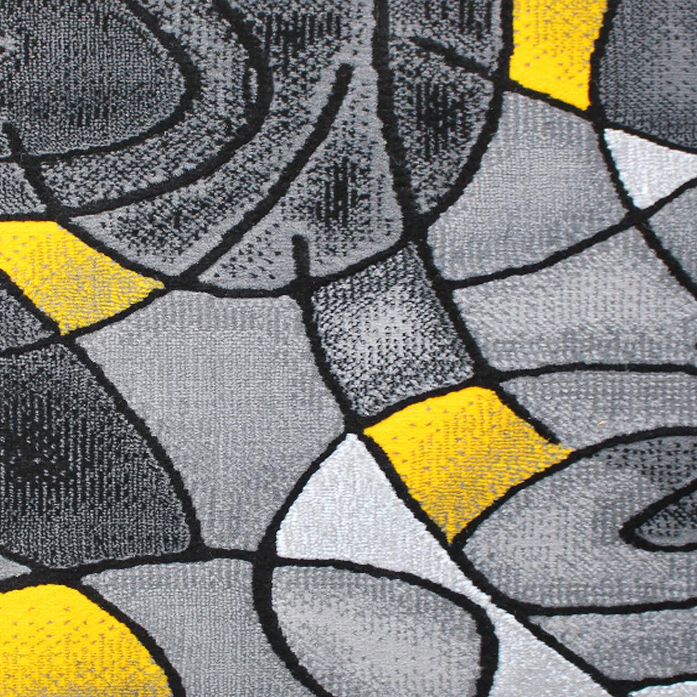 2' x 3' Yellow Abstract Pattern Area Rug - Olefin Rug. Picture 7