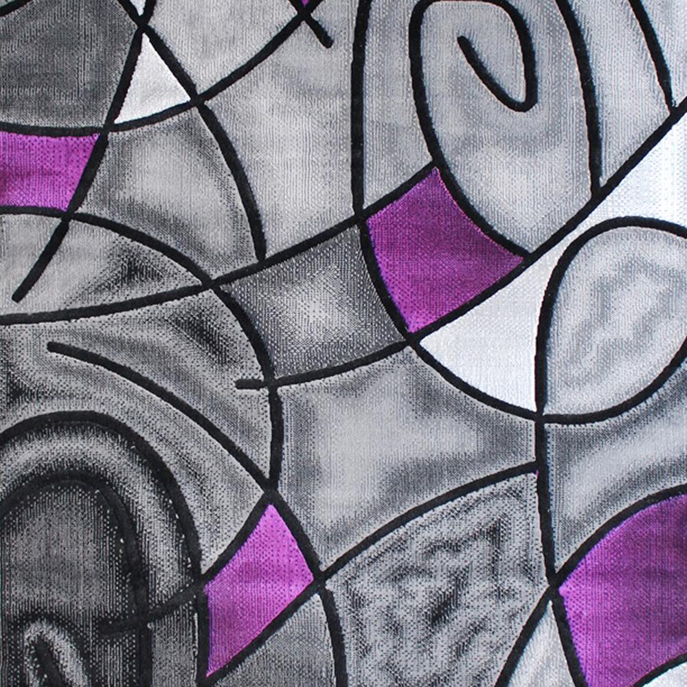 8' x 10' Purple Abstract Area Rug - Olefin Rug. Picture 7