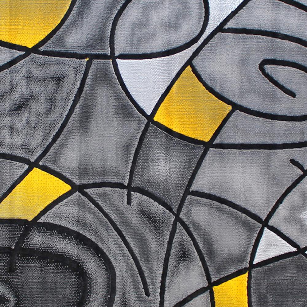 8' x 10' Yellow Abstract Area Rug - Olefin Rug. Picture 7
