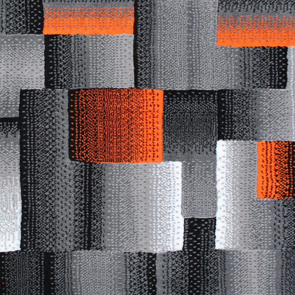 2' x 3' Orange Color Blocked Area Rug - Olefin Rug. Picture 7
