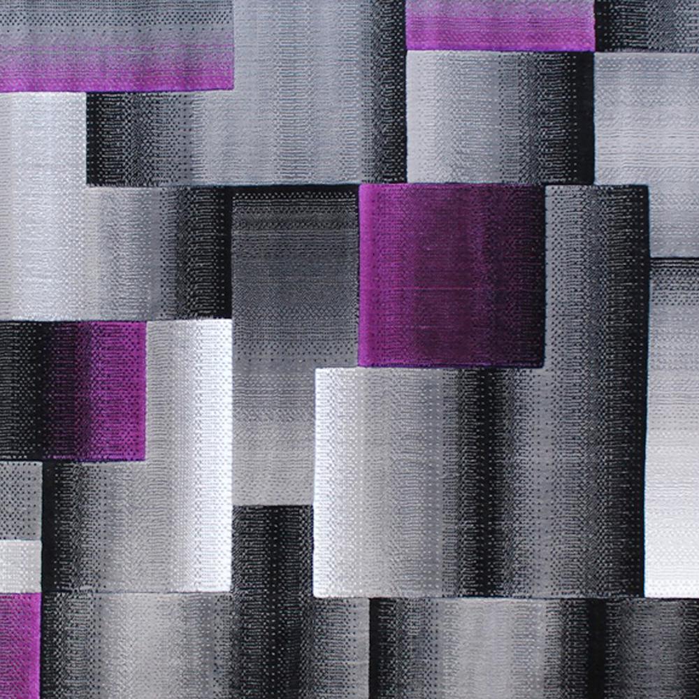 6' x 9' Purple Color Blocked Area Rug - Olefin Rug. Picture 5