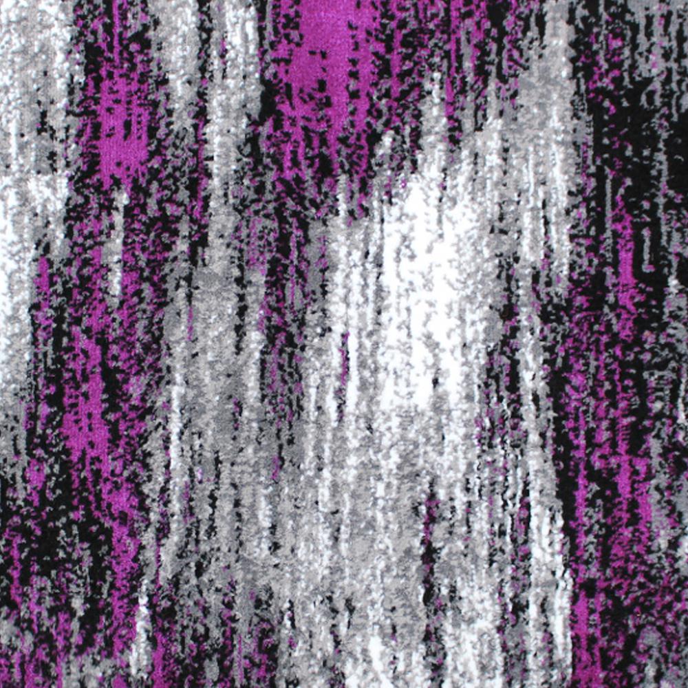 2' x 3' Purple Abstract Scraped Area Rug - Olefin Rug. Picture 7